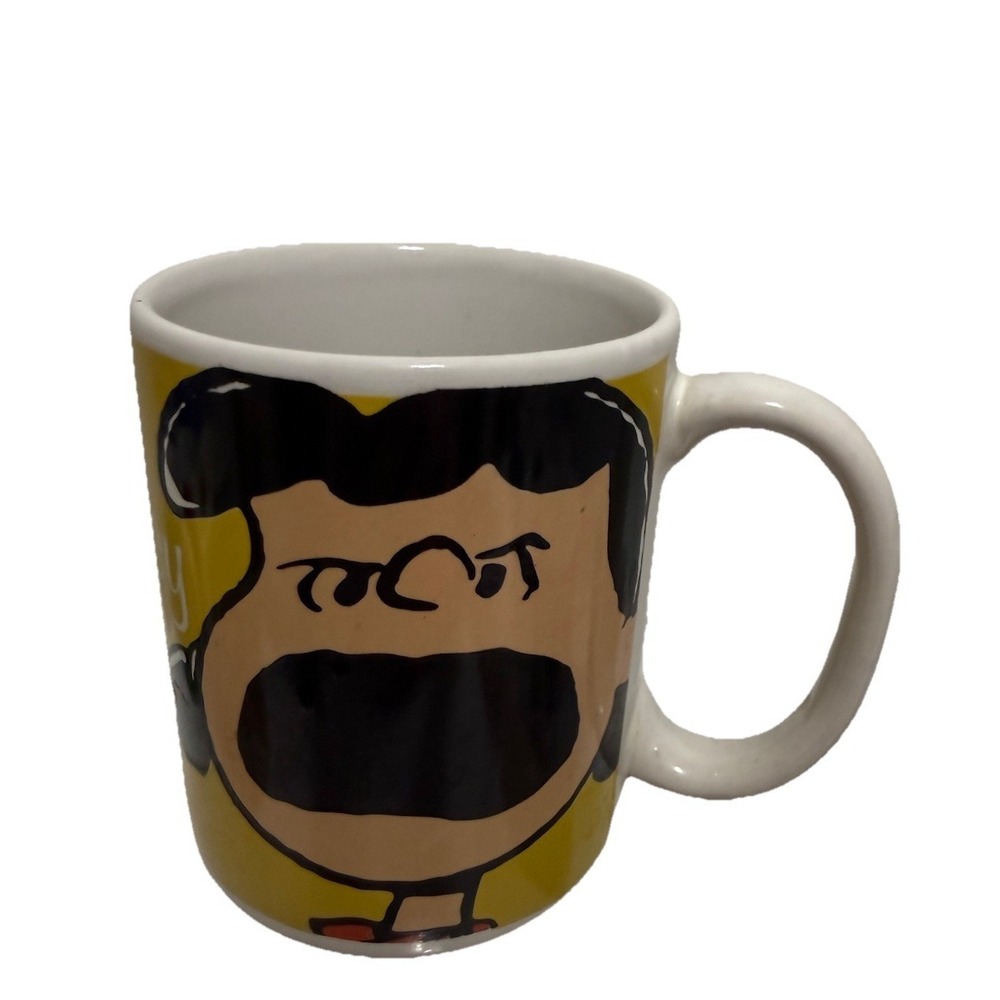 Peanuts Lucy Character Evolution Mug Gibson 2010 Yellow Coffee Mug Charlie Brown